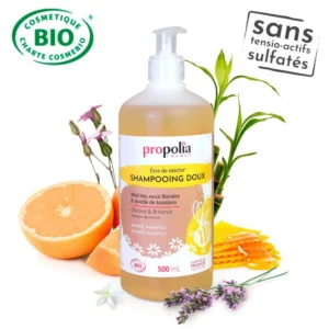 Shampoing doux certifié Bio Miel & Bambou 500ml
