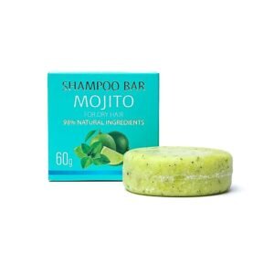 Shampoing Solide Mojito pour cheveux secs & emmêlés - 60gr env.