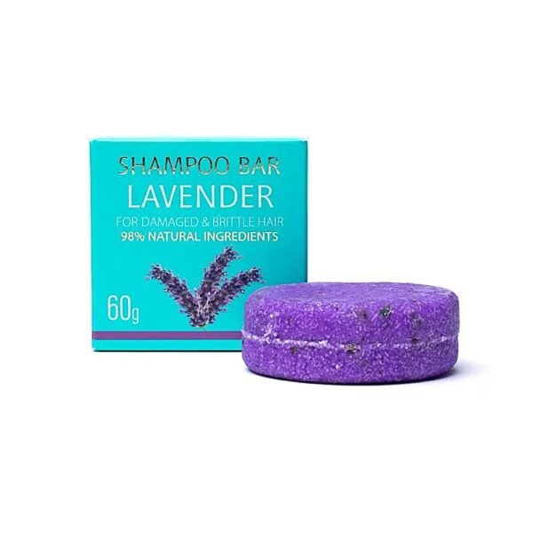 Shampoing Solide Lavande pour cheveux abîmés & cassants - 60gr env.