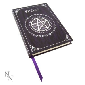 Grimoire noir et reflets violet - 17CM