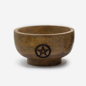 Petit Bol Rituel Porte-cône d'Encens 11x5.5 cm - Pentagramme