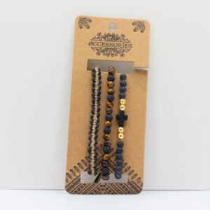 Bracelets Homme Black & Brown - Lot 2