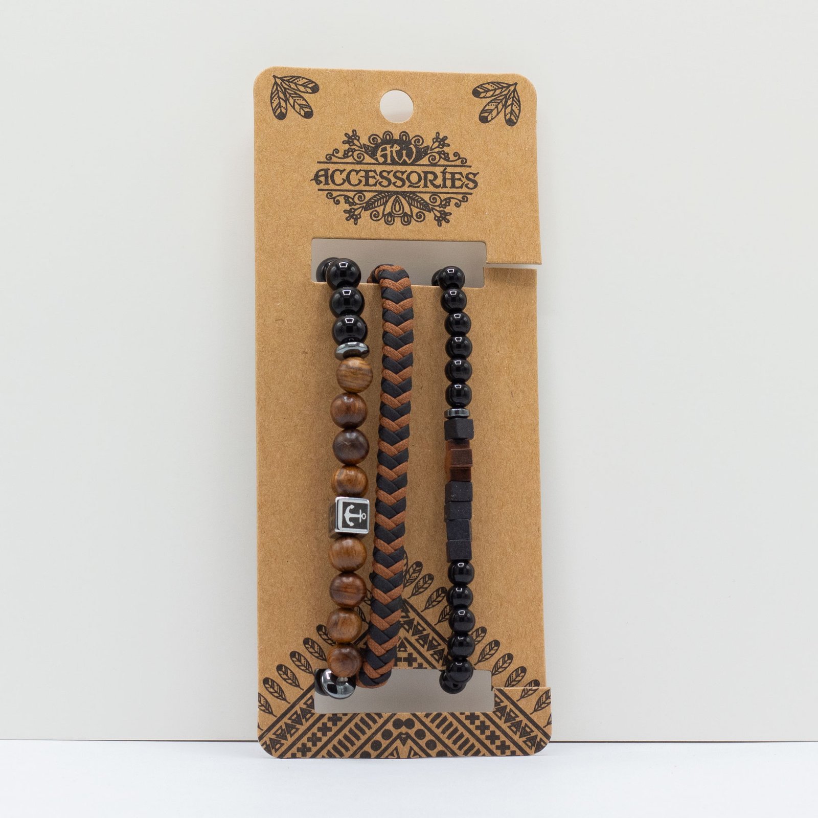 Bracelets Homme Black & Brown - Lot 3