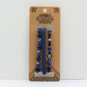 Bracelets Black & Blue - Lot 4