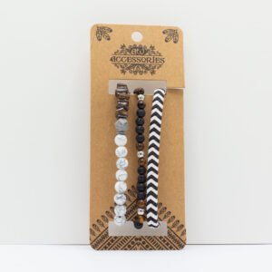 Bracelets Homme Black & White - Lot 1