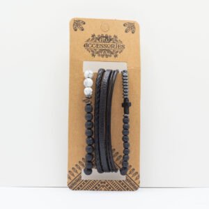 Bracelets Homme Black & White - Lot 3