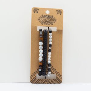 Bracelets Homme Black & White - Lot 4