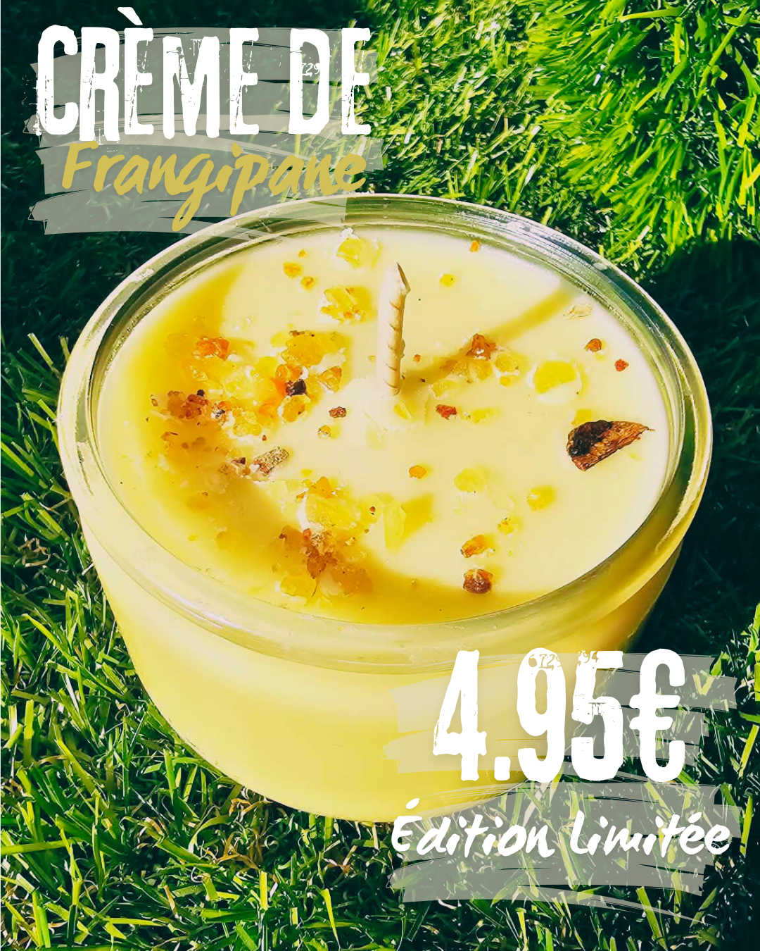 Bougie Artisanale Naturelle Parfumée "Les Gourmandises de maman Ours - Crème de Frangipane"