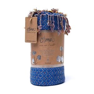 Serviette de hammam Bleu foncé 90x190CM