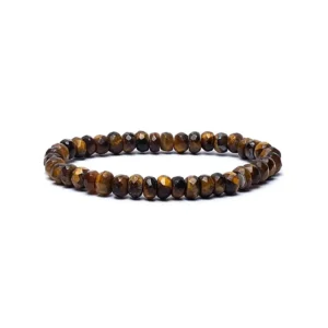Bracelet oeil du tigre à facette qualité AA élastique - 7MM