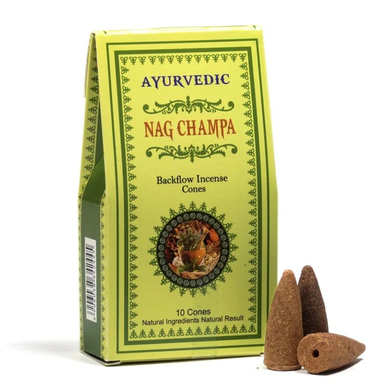 Cônes d'encens à refoulement Ayurvedique Nag Champa